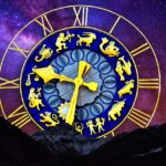 starry sky, star sign, clock, dial gold, dial, astrology, astrology, astrology, astrology, astrology, astrology