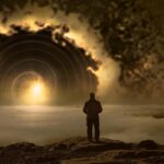 fantasy, light, mood, heaven, lovely, fairy tale, dream, mystical, fantasy picture, compose, atmospheric, photomontage, secret, man, effect, spiral, strange, surreal, representation, phenomenon, god, black hole, singularity, unearthly
