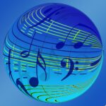 to dance, grades, notenblatt, clef, volume, tonkunst, sheet music, music, staves, lines, melody, piece of music, composition, compose, multicoloured, to dye, black, disco, discotheque, party, to celebrate, good mood
