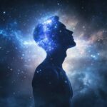 ai generated, universe, galaxy, mind, consciousness, spirituality, meditation, energy, connection, man, awakening, enlightenment, transcendence, cosmic, space, exploration, silhouette, night sky, stars